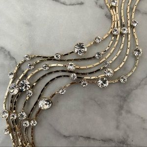 Givenchy Gold-Tone Crystal Multi-Row Flex Bracelet